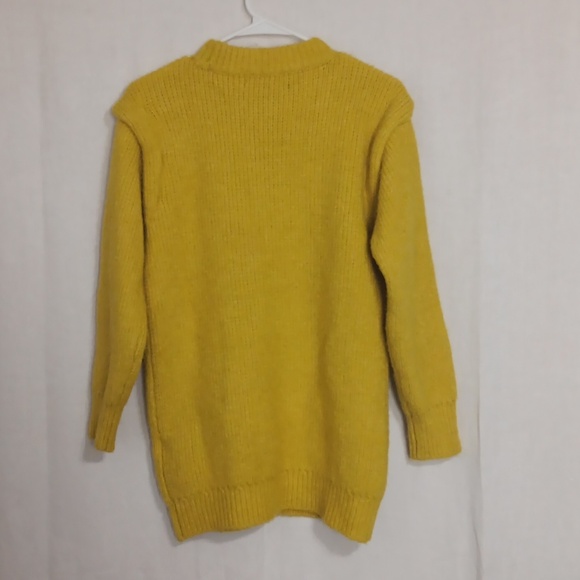 Vero Moda Chartreuse Daisy Shoulder Sweater Crewneck Size Small - Picture 6 of 6